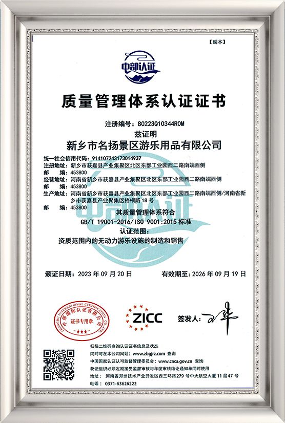 Quality Management System Certification